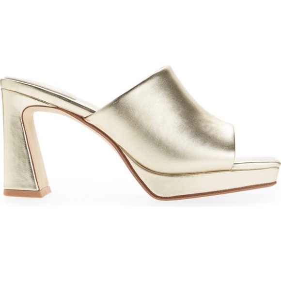 Jeffrey Campbell Shoes - Jeffrey Campbell Caviar Platform Slide Sandal Light Metallic Gold New